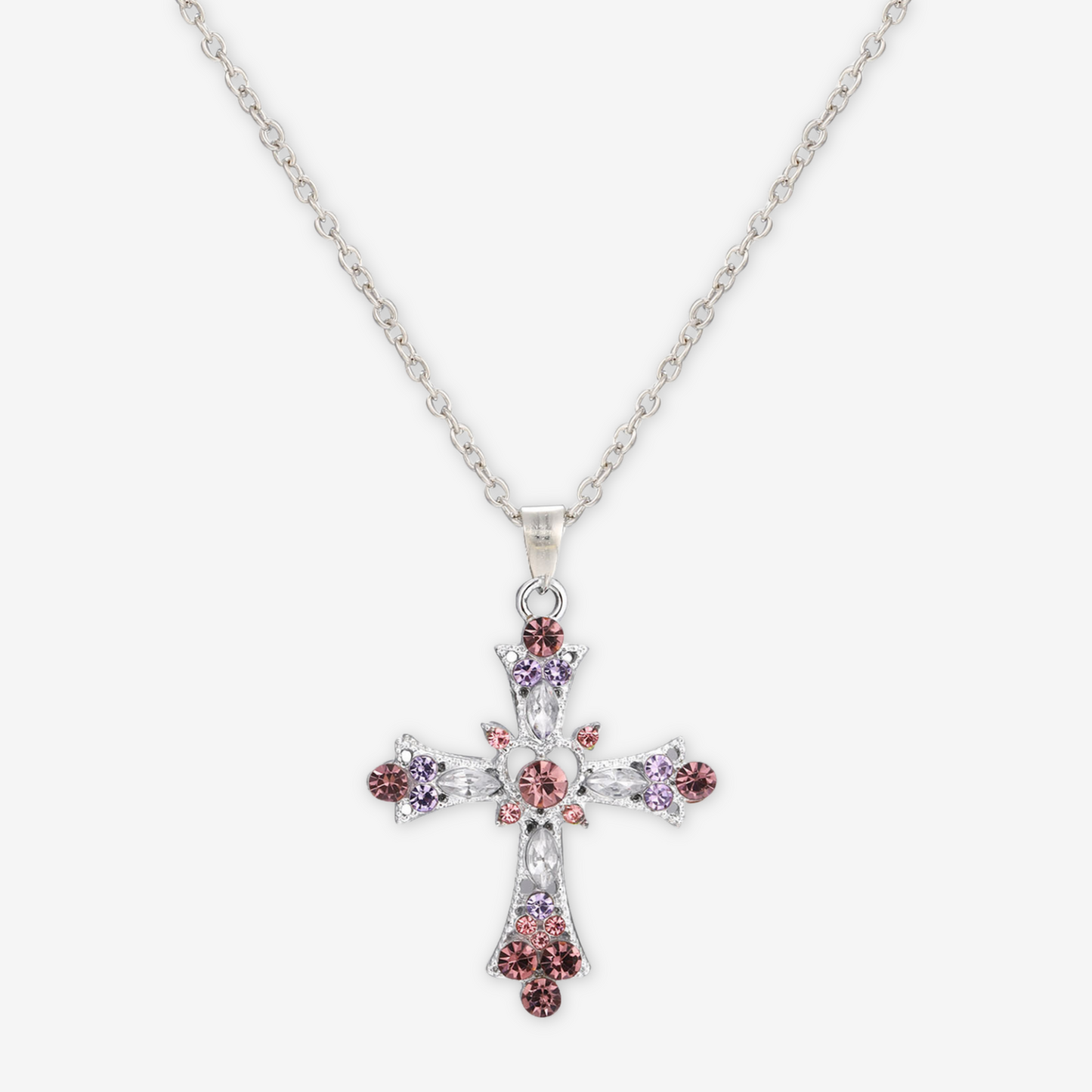 Collana crocifisso e gemme.