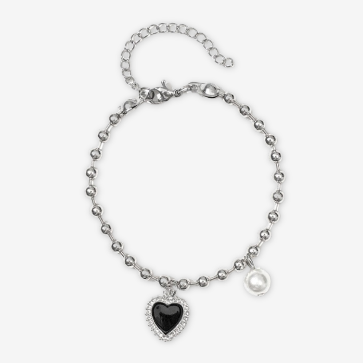 Bracciale in acciaio al titanio con perle