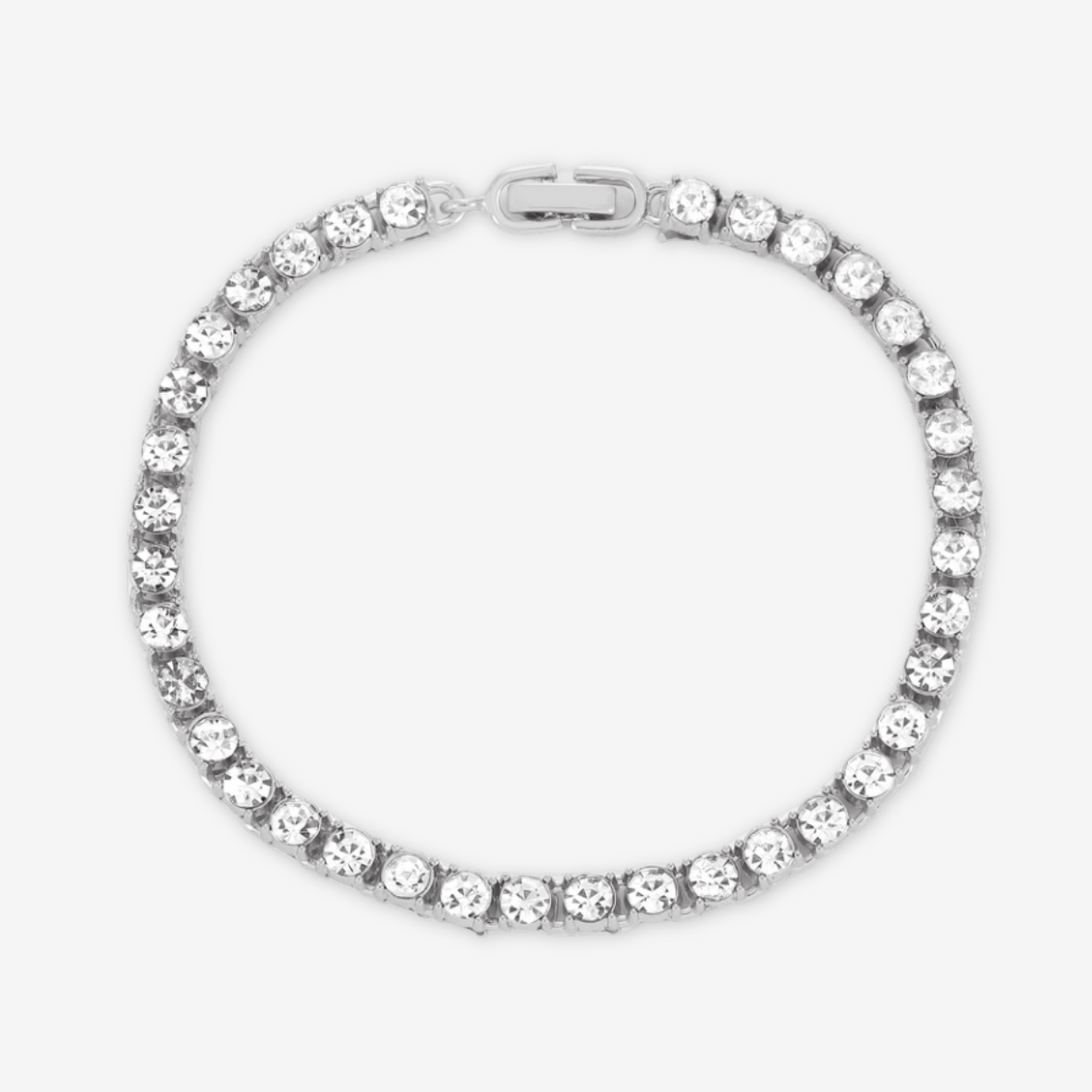 Bracciale/cavigliera tennis argento e zirconi.