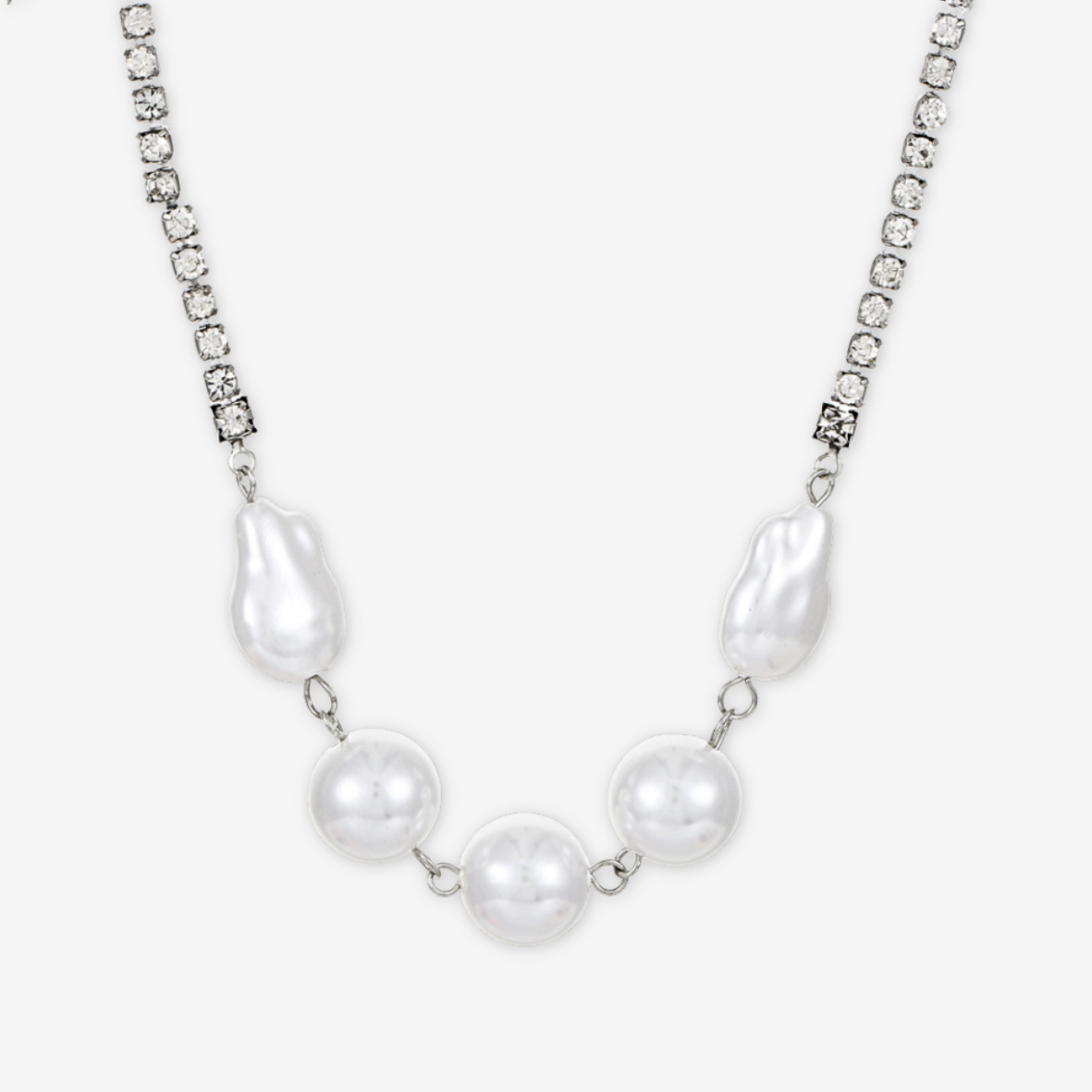 Collana tennis con perle