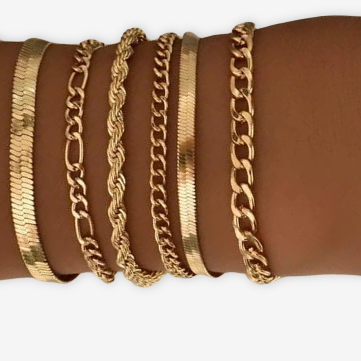 Set di 6 bracciali oro come in foto