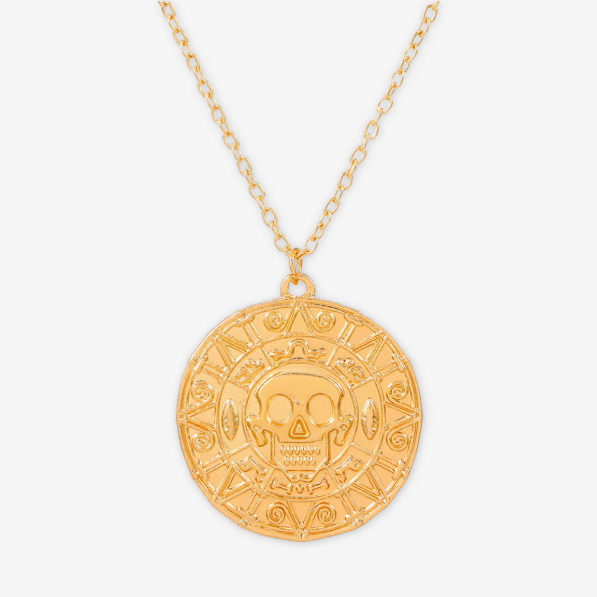 Medaglione oro con teschio