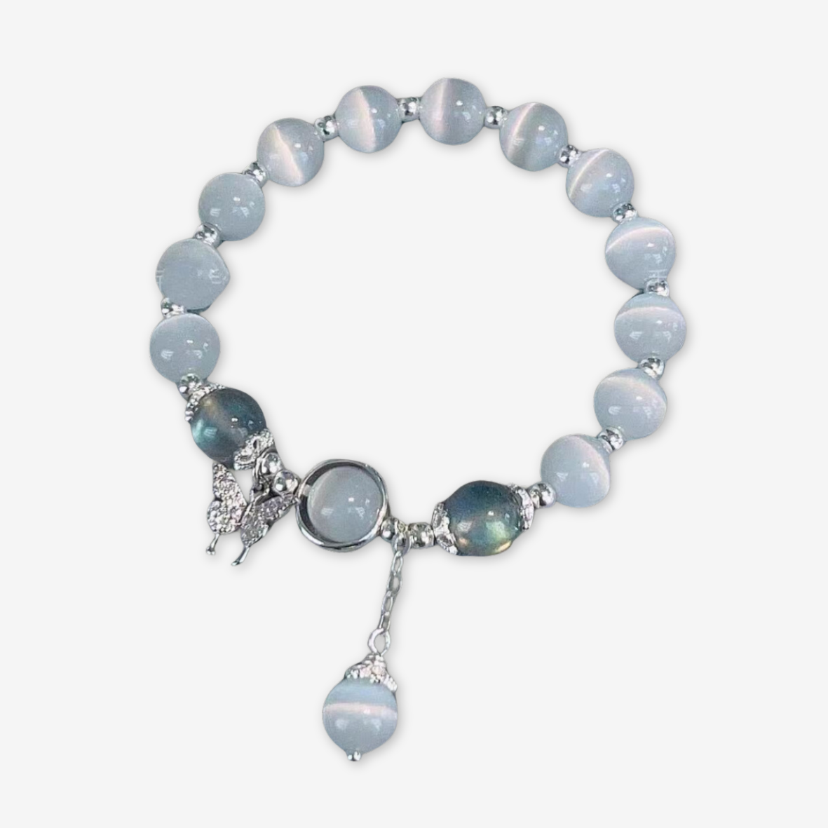 Bracciale con perle celesti