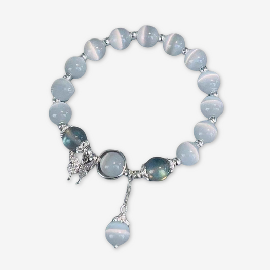 Bracciale con perle celesti