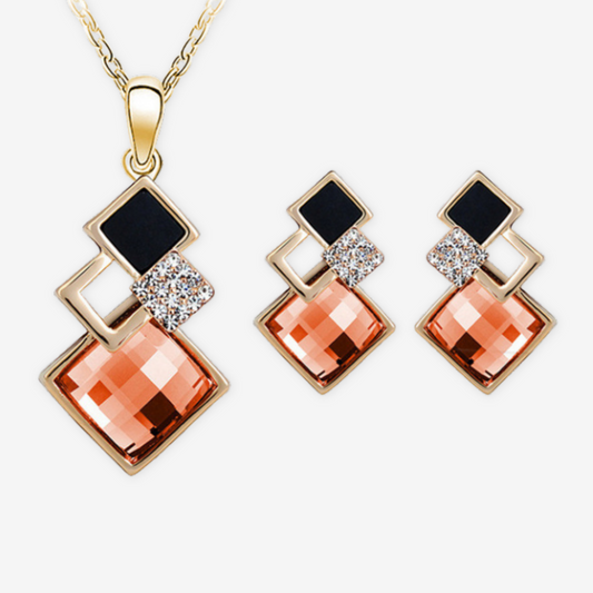 Parure collana e orecchini.