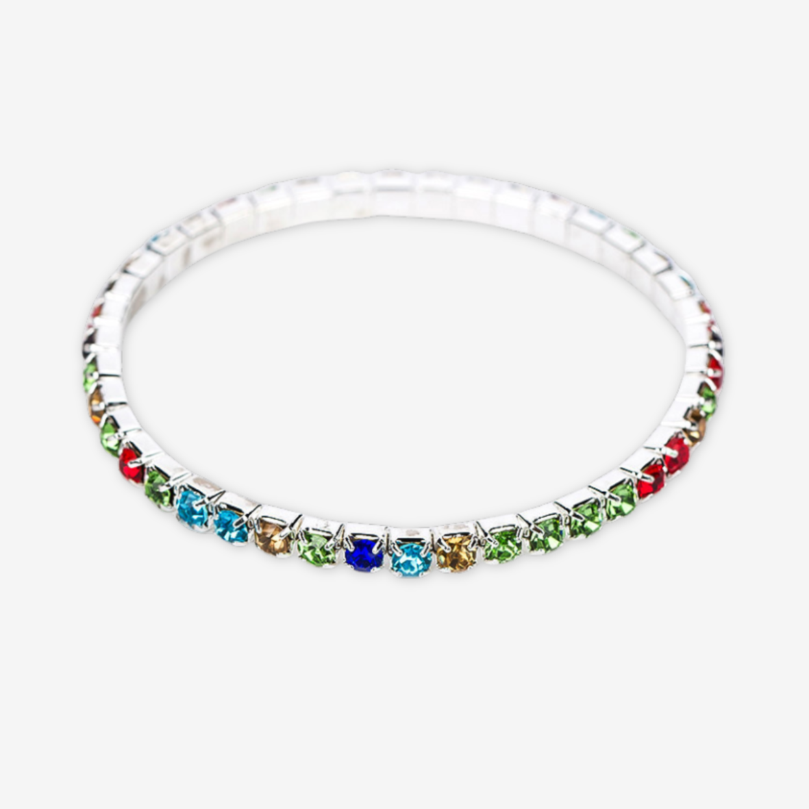 Bracciale tennis multicolore.