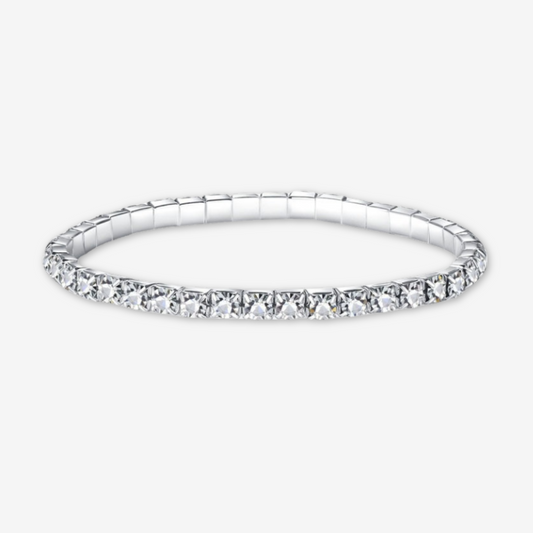 Bracciale tennis diamanti argento.