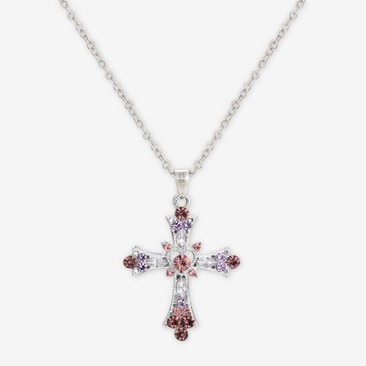 Collana crocifisso e gemme.