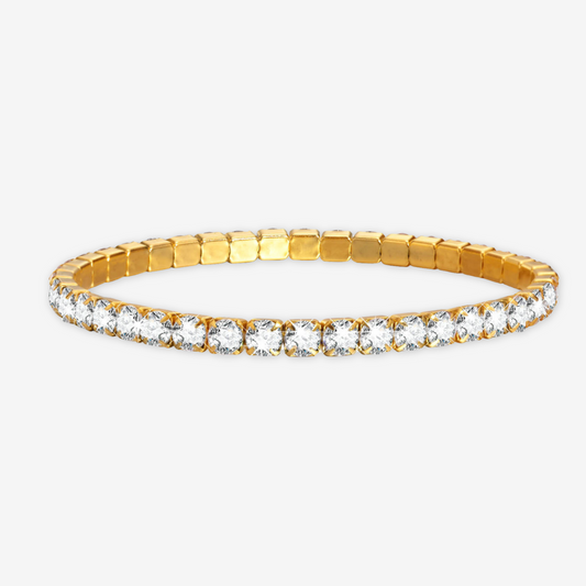 Bracciale tennis diamanti oro.
