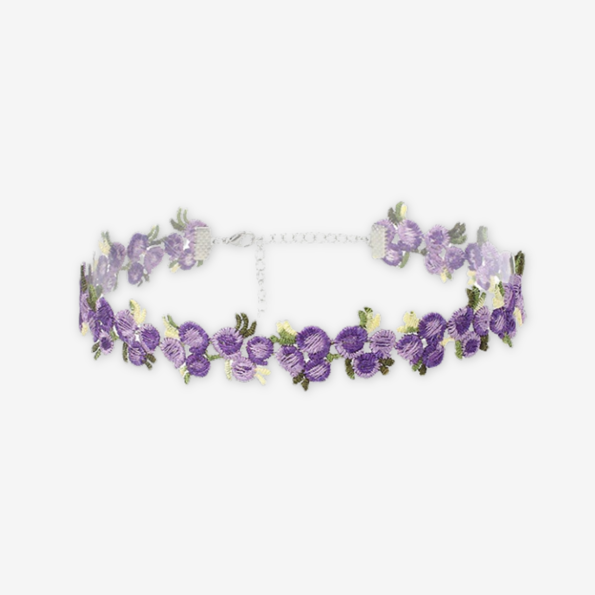 Collana fiori viola.