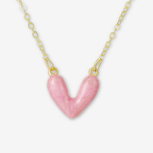 Collana cuore rosa.