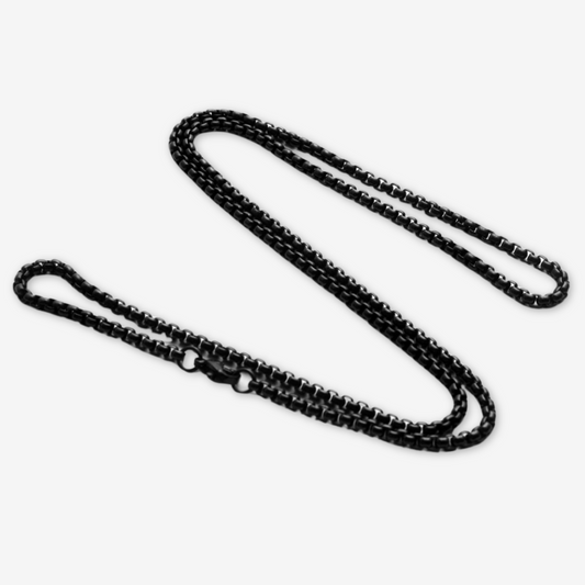Collana/catena in acciaio inox nero.