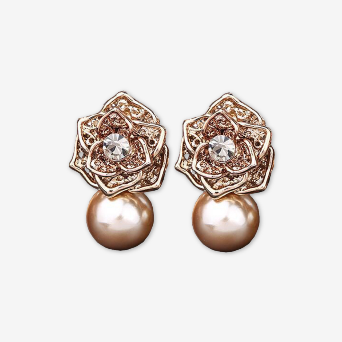 Orecchini in argento s925 con perla e zirconi