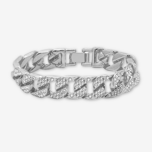 Bracciale cubano argento.