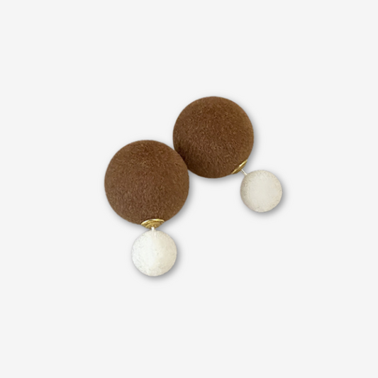 Orecchini marroni in argento s925.
