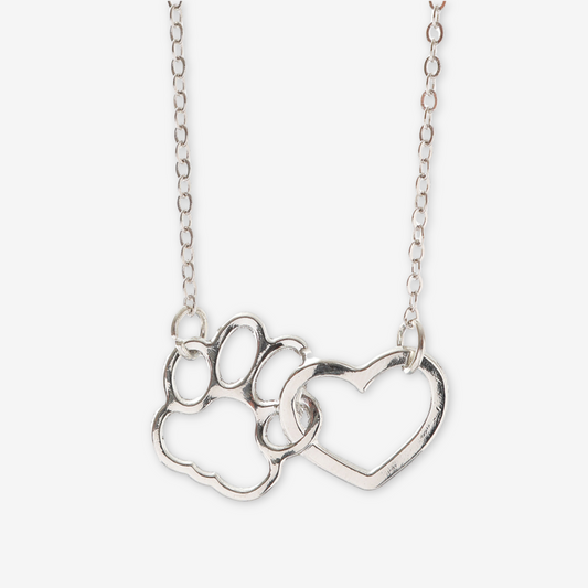 Collana zampa e cuore.