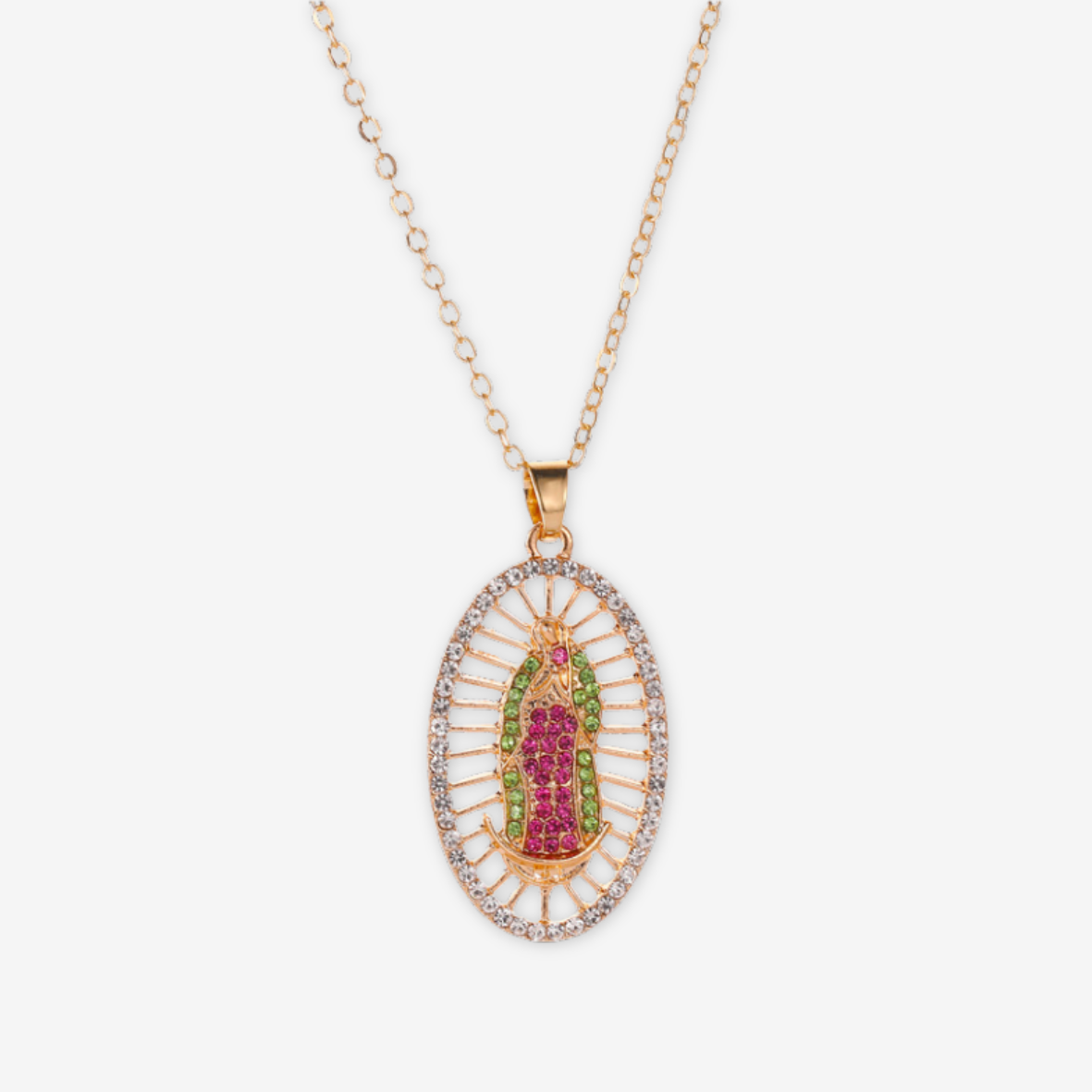 Collana con vergine Maria.