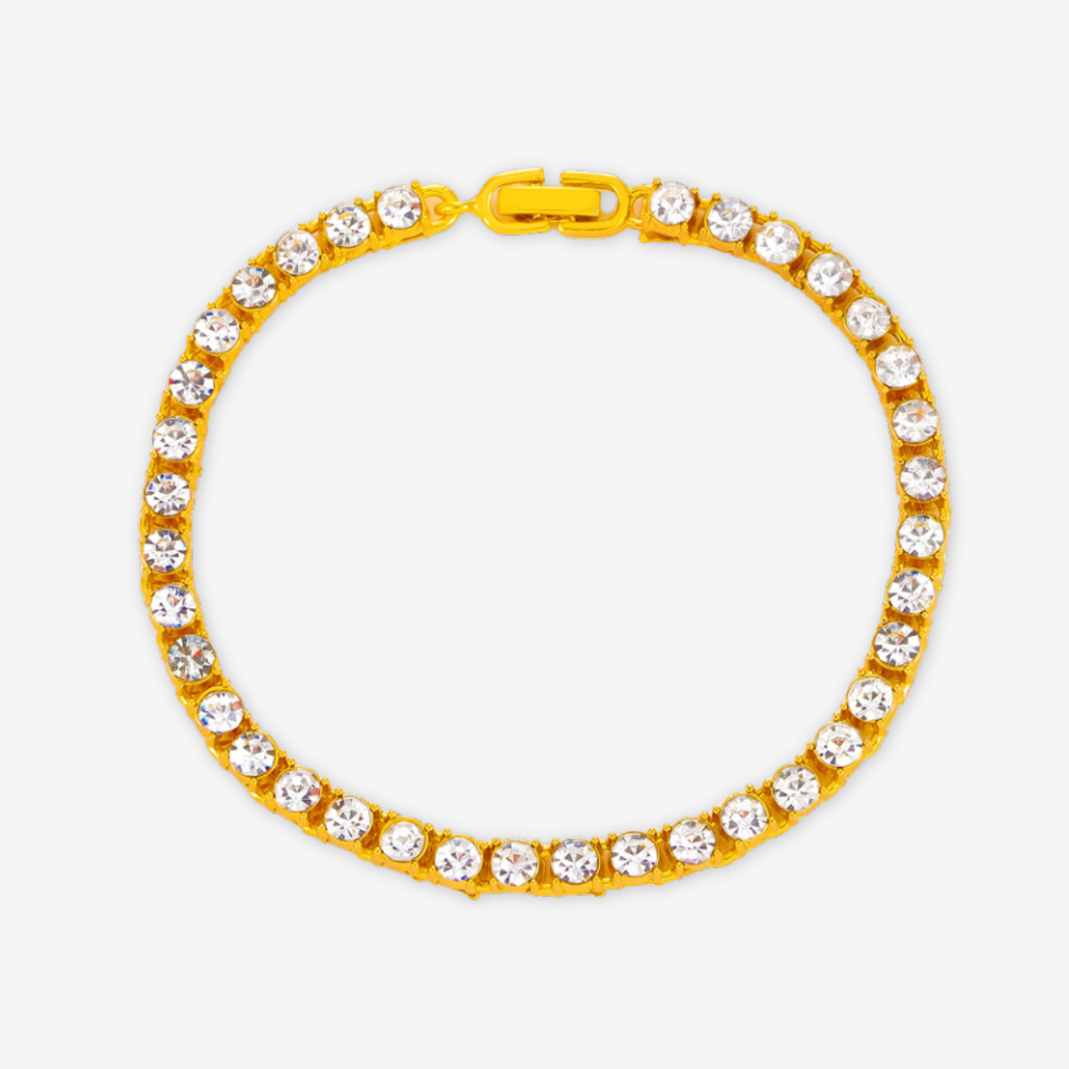 Bracciale/cavigliera tennis oro e zirconi