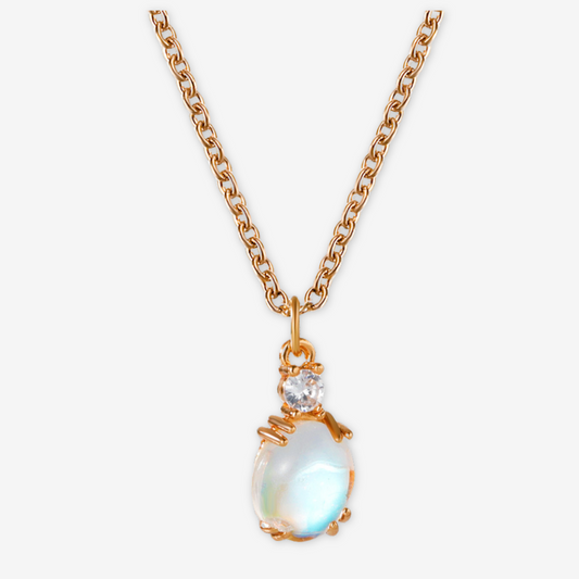 Collana con pendente color perla