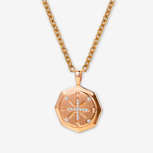 Collana con medaglione a fiocco di neve