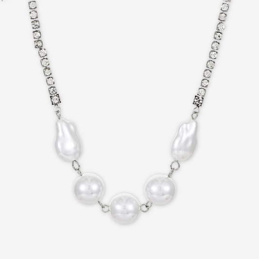 Collana tennis con perle