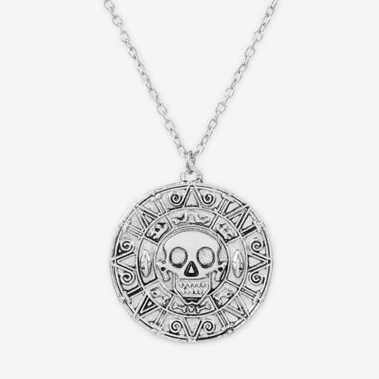 Medaglione argento con teschio