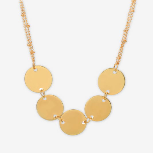 Collana con dischi color oro