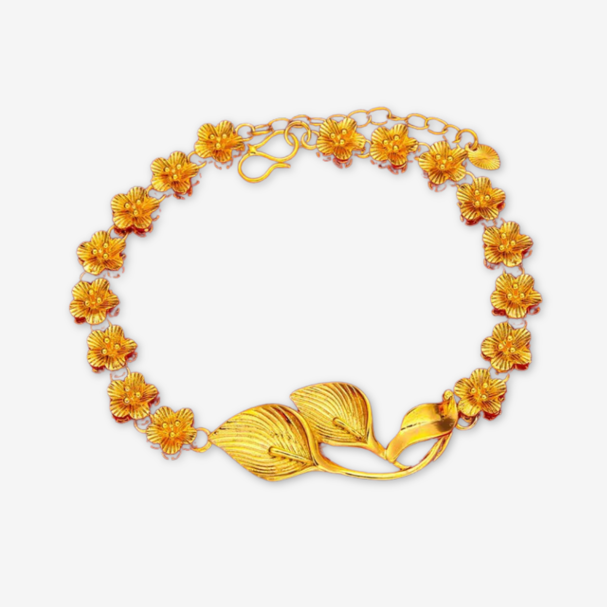 Bracciale a tema floreale con calle centrali
