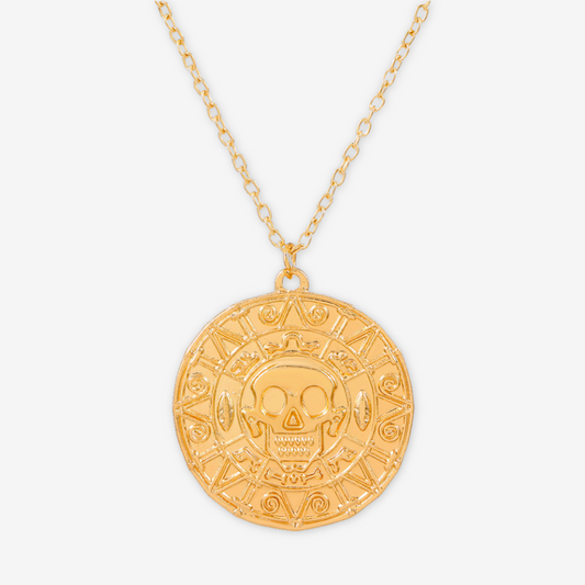 Medaglione oro con teschio