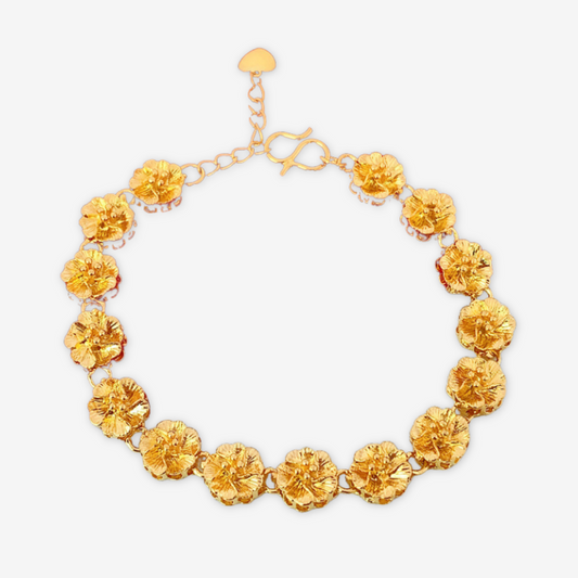 Bracciale floreale dorato