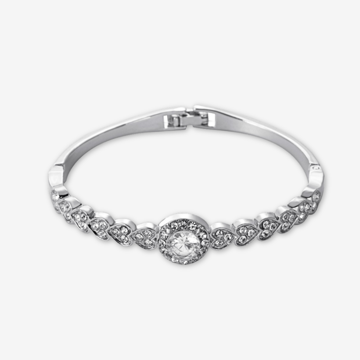 Bracciale semirigido color argento.