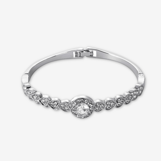 Bracciale semirigido color argento.