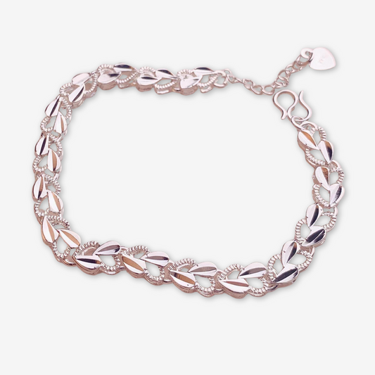 Bracciale doppio cuore argentato