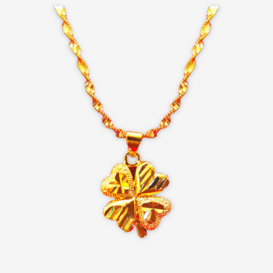 Collana con pendente quadrifoglio