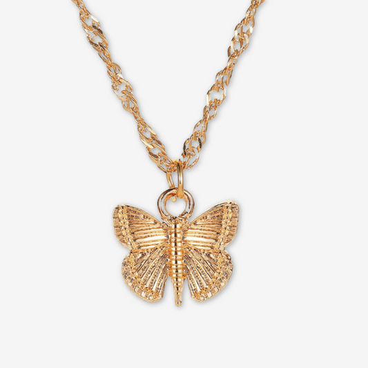 Collana farfalla dorata