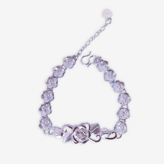Bracciale con fiori trasparente